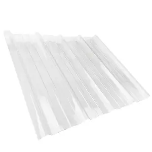 Bon éclairage naturel Panneau de toiture transparent en fibre de verre Polycarbonate Ondulé Transparent ASA Résine PVC Feuilles transparentes