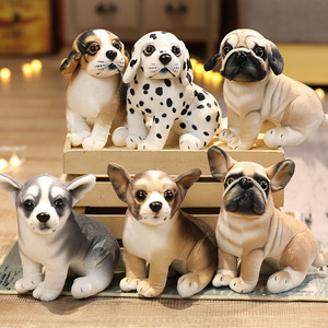 HY Peluche unisexe mignonne de simulation de chien, jouet anti-stress pour enfants et petites amies, modèles Corgi, Bouledogue, Chien tacheté, très populaire - Product Image 4