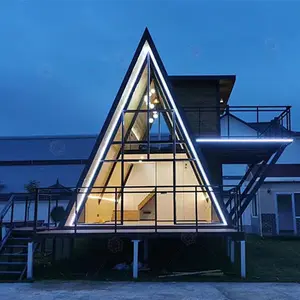 Light Steel Structure Modern Prefab Villa House A Frame Prefabricated House Kits