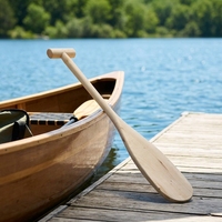 Pagaie de bateau pour enfants, pagaie de canoë en bois légère avec poignée en forme de T pour kayak, sports nautiques, pagaie de canoë en bois pour enfants