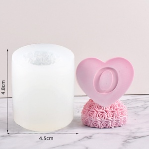 Molde de Silicona para Velas en Forma de Corazón TangChu Love Rose, Molde de Yeso para Aromaterapia, Regalo de San Valentín, Manualidades - Product Image 4