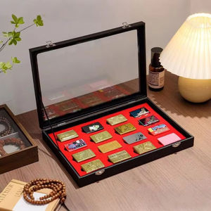 Caja de almacenamiento para encendedores, expositor de encendedores con múltiples compartimentos, caja de colección de encendedores vintage a prueba de viento - Product Image 1