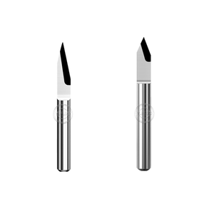 YUFU personnalisable fond plat pointu non revêtu diamant sculpture ordinateur gravure Machine couteau HRC93 OEM Support - Product Image 4