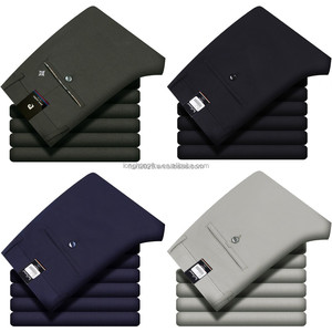 Pantaloni eleganti da <span class=keywords><strong>uomo</strong></span> Premium Slim Fit per ufficio d'affari pantaloni formali moderni su misura con pantaloni da abito in tessuto elasticizzato - Product Image 2