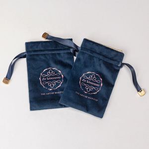 Custom Logo Velvet Jewelry Bag Gift Packaging <b>Drawstring</b> <b>Pouch</b> - Product Image 6