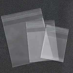 Wholesale Biodegradable Clear Transparent Self Adhesive Cellophane Plastic OPP Food Bags With Seal Flap