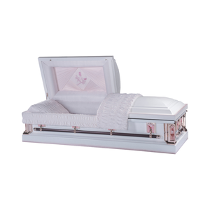 Ataúdes dorados de estilo europeo americano al por mayor, ataúd de lujo para adultos, interior rico en Color dorado, suministros funerarios para interiores y exteriores - Product Image 4