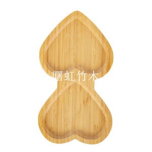 Plateau de service en bambou et bois Shuhong pour fruits, gâteaux, buffet, style simple, 13x12.5x1.6cm - Product Image 3