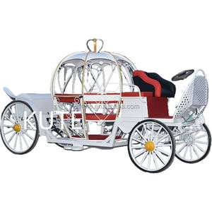 Charrette de Cendrillon en forme de citrouille personnalisée, charrette électrique sans chevaux pour mariage - Product Image 1