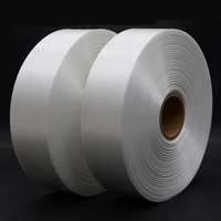Rouleau de ruban de satin polyester 100% personnalisé simple/double face blanc/couleur antistatique pour les filles