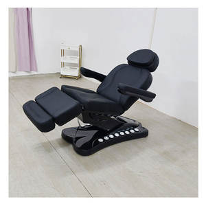 A buon mercato nero 3/4 elettrico del motore estetico reclinabile visita medica tatuaggio sedia Spa lettino di bellezza per il viso cosmetico - Product Image 4