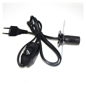 Venta al por mayor Blanco 1,2 M Interruptor de pared Lámpara de sal eléctrica Juego de cables de alimentación con clip de alambre E14 - Product Image 1
