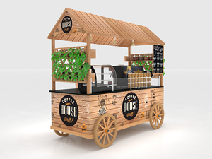 Einzelhandel Coffee Standing Shop Coffee Bar Wagen <span class=keywords><strong>Custom</strong></span> Coffee Counter Stand - Product Image 6