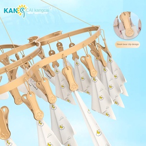 Katı alüminyum çok klip katlanır elbise askısı paslanmaz çelik tek iç çamaşırı çorap kurutma raf balkon depolama giyim - Product Image 3