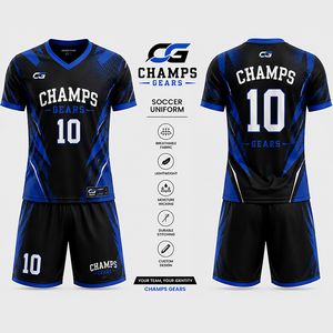 ชุดฟุตบอลแบบกำหนดเอง เสื้อผ้ากีฬาฟุตบอล ชุดแข่งแห้งเร็ว ผลิตจากโพลีเอสเตอร์ สำหรับเยาวชน ผู้ใหญ่ ชมรม โรงเรียน และทีมลีก - Product Image 3