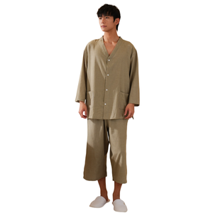 Traje de Moxibustión Verde para Hombre, Ropa de <span class=keywords><strong>Masaje</strong></span> con Abertura Delantera y Trasera, Tallas Grandes, para Pedicura, Limpieza de Oídos, Ventosas y Gua Sha - Product Image 1