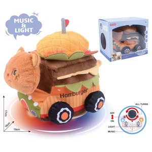 Giocattolo per Neonati a Forma di Animale in Peluche con Luci e Musica, Ruote Universali, Morbido Pupazzo Auto 0+ Mesi, Giocattolo per Gattonare - Product Image 4