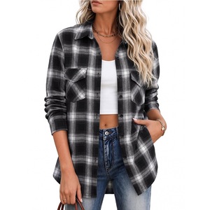 Nouvelle Arrivée 2026 : Chemise Décontractée à Carreaux pour Femme, Blouse à Manches Longues avec Poches Poitrine Fonctionnelles - Product Image 4