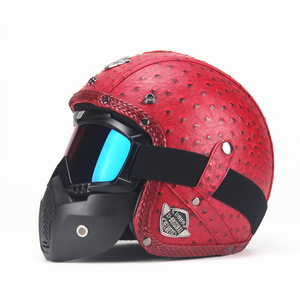 Casque de personnalité quatre saisons pour voiture électrique, demi-casque 3/4, grande tortue King, rétro - Product Image 6