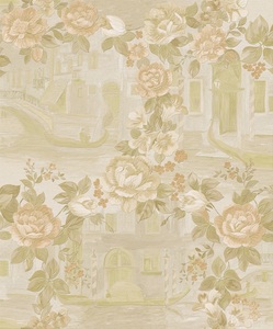 Hermosa cómic flor casa profundo relieve de papel pintado - Product Image 2