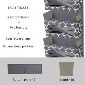 Over Door Hanging Organizer, Wall Mount Storage, Clear Window and PVC Pocket for Storage Cosmetics, Stationery, Sundries - Product Image 3