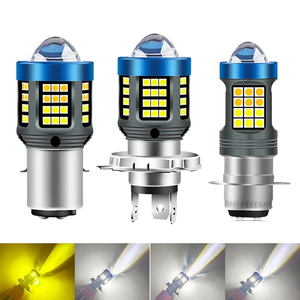 Nouveau Phare LED de moto exclusif transfrontalier Maidsail, Phare antibrouillard 12V 11W H4 P15D BA20D Jaune Blanc avec lentille de projection routière - Product Image 1