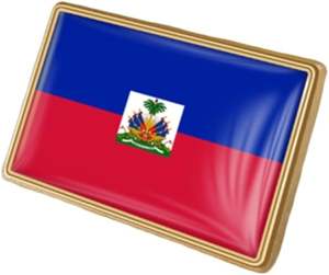 Broche en émail à motif du drapeau haïtien <span class=keywords><strong>pour</strong></span> adultes et adolescents, occasions festives, événements sportifs, souvenir, cadeau - Product Image 1