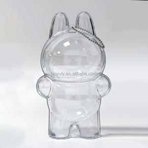 Casing pelindung boneka populer tas penyimpanan transparan dengan gantungan kunci berdiri akrilik kotak ikat bahan plastik untuk boneka 17cm - Product Image 1