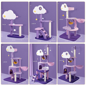 Árbol <span class=keywords><strong>para</strong></span> Gatos <span class=keywords><strong>de</strong></span> Peluche con Forma <span class=keywords><strong>de</strong></span> Nube, Torre <span class=keywords><strong>de</strong></span> Escalada Multinivel, Cama <span class=keywords><strong>de</strong></span> Lujo <span class=keywords><strong>para</strong></span> Gatos, Plataforma <span class=keywords><strong>de</strong></span> Salto <span class=keywords><strong>para</strong></span> Entretenimiento Diario <span class=keywords><strong>de</strong></span> Gatos en Interiores - Product Image 4