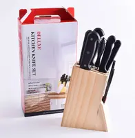 7pcs/set Stainless Steel Knife Set, Modern Chinese Character
