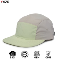 Casquette de baseball 5 panneaux en polyester respirant de haute qualité pour le camping, le sport, la pêche et les activités de plein air, personnalisable, style streetwear, vente en gros