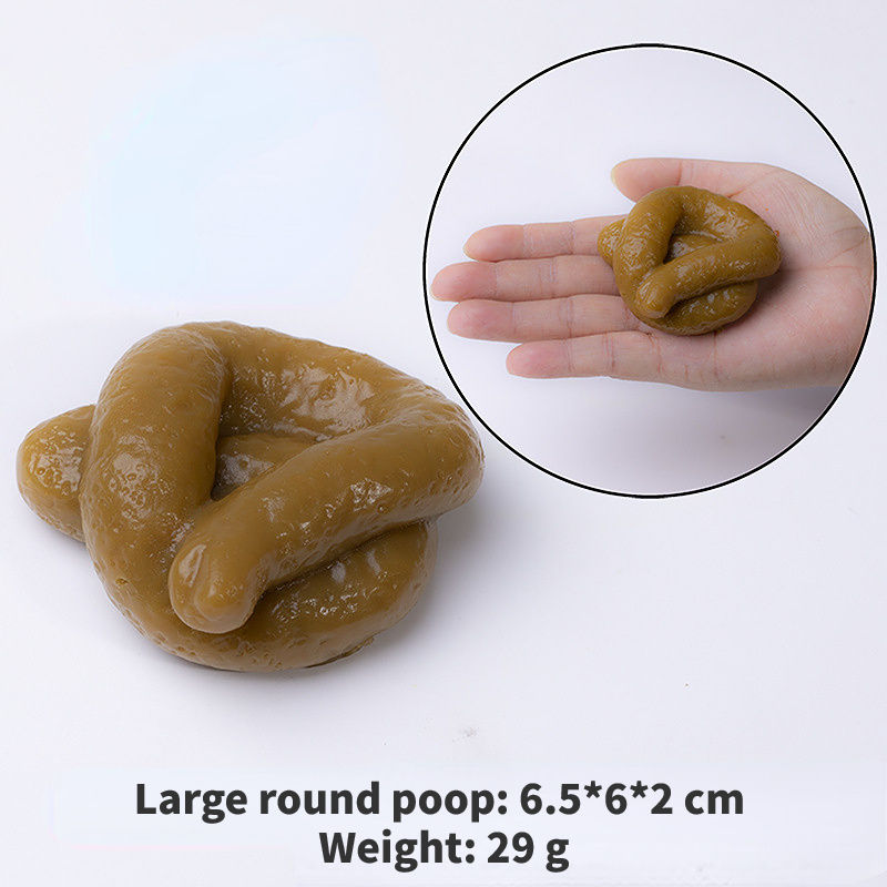 Grand caca rond: 6.5*6*2 cm Poids: 29g