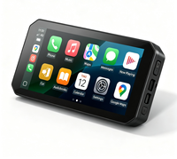 Aoocci Navigation GPS pour moto, écran sans fil CarPlay, caméra embarquée avant et arrière 1440x720, Android Auto, écran partagé, étanche