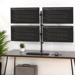 Heavy Duty 4 Monitor <b>Stand</b> for 13 to 32 Inch <b>Screens</b> Quad Desk Mount with 90 Degree Tilt in Stock - Product Image 2