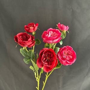 Fleurs artificielles Junheyuan, rose en soie, branche unique, arrangement floral pour la maison et la décoration de mariage - Product Image 3