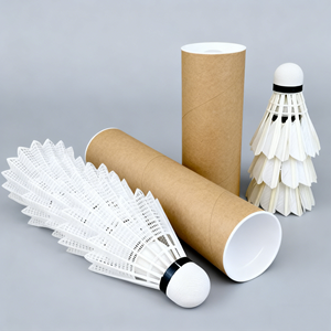 Перерабатываемые высококачественные почтовые тубусы из крафт-бумаги на заказ для упаковки бадминтонных мячей с крышкой - Product Image 5