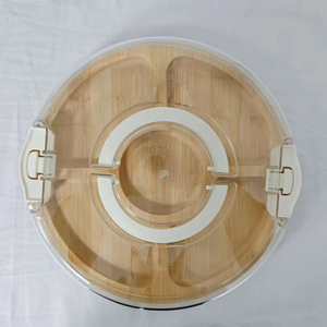 100% Planche à découper à fromage en bambou portable écologique avec couvercles Charcuterie <span class=keywords><strong>Marvel</strong></span> pour l'extérieur et la cuisine - Product Image 2