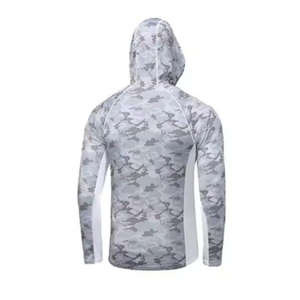 Camiseta de Pesca UPF50+ para Hombre, de Secado Rápido, Transpirable, Deportiva, Camuflaje, Tallas Grandes, con Capucha y Máscara - Product Image 3