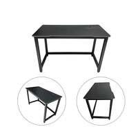 GEHENG Z-N-058 Bureau d'ordinateur double ergonomique en forme de L pour e-sport, cadre en acier, surface en MDF, étagère pour moniteur, support pour CPU pour le jeu