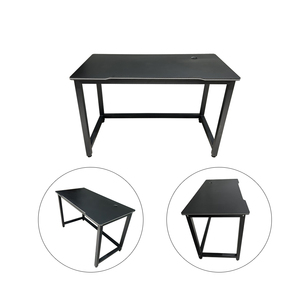 GEHENG Z-N-058 Bureau d'ordinateur double ergonomique en forme de L pour <span class=keywords><strong>e</strong></span>-sport, cadre en acier, surface en MDF, étagère pour moniteur, support pour CPU pour le jeu - Product Image 4
