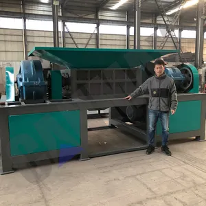 tyre shredder and separator of copper and aluminum / aluminium shredder machine / heavy duty plastic shredder