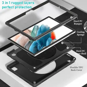 لسامسونج a7 a8 جراب كمبيوتر لوحي الصلب tpu الثقيلة وعرة تبويب غطاء جراب كمبيوتر لوحي اغلفة السامسونج غالاكسي a8 اللوحي غطاء للأطفال