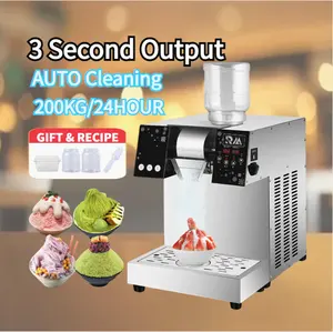 Flocon de neige fruits crème glacée rasée Bravo congélateur Commercial Bingsu Makinesi Kore Buz faire la Machine pour le café Bingsu Maker Mschine