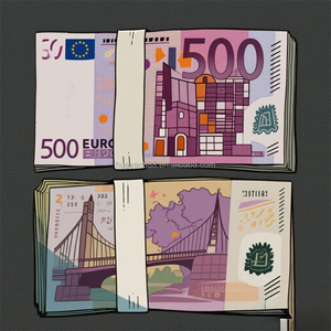 재미있는 유로 모조 돈 게임 토큰 맞춤형 파티 장난감 어린이 놀이 및 현대 엔터테인먼트 장난감 돈 - Product Image 1