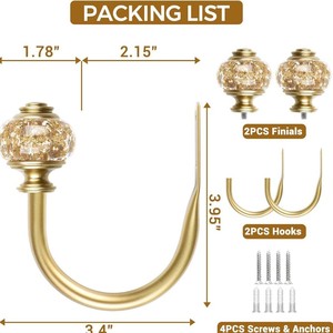 Crochet de rideau en forme de U, argenté, durable, accessoire de quincaillerie traditionnel pour montage mural - Product Image 4