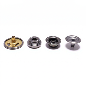 Custom Brass Round Metal Snap Button 4 Part Press <b>Stud</b> Fastener Set - Product Image 6