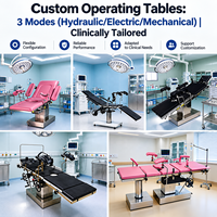 Table d'opération mécanique manuelle avec dossier réglable, table chirurgicale multi-positions pour salle d'opération hospitalière