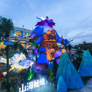 Modèle d'animal suspendu gonflable coloré personnalisé perroquet gonflable avec lumières LED ballon décoratif de défilé d'oiseaux gonflable volant - Product Image 5