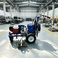 Machine à peinture routière manuelle avec contrôle de débit réglable pour différentes viscosités de peinture