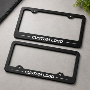 Factory Wholesale Custom Logo Stainless Steel License <b>Frame</b> Heavy Duty Metal Car Number Plate Holder Front Rear Universal - Product Image 1